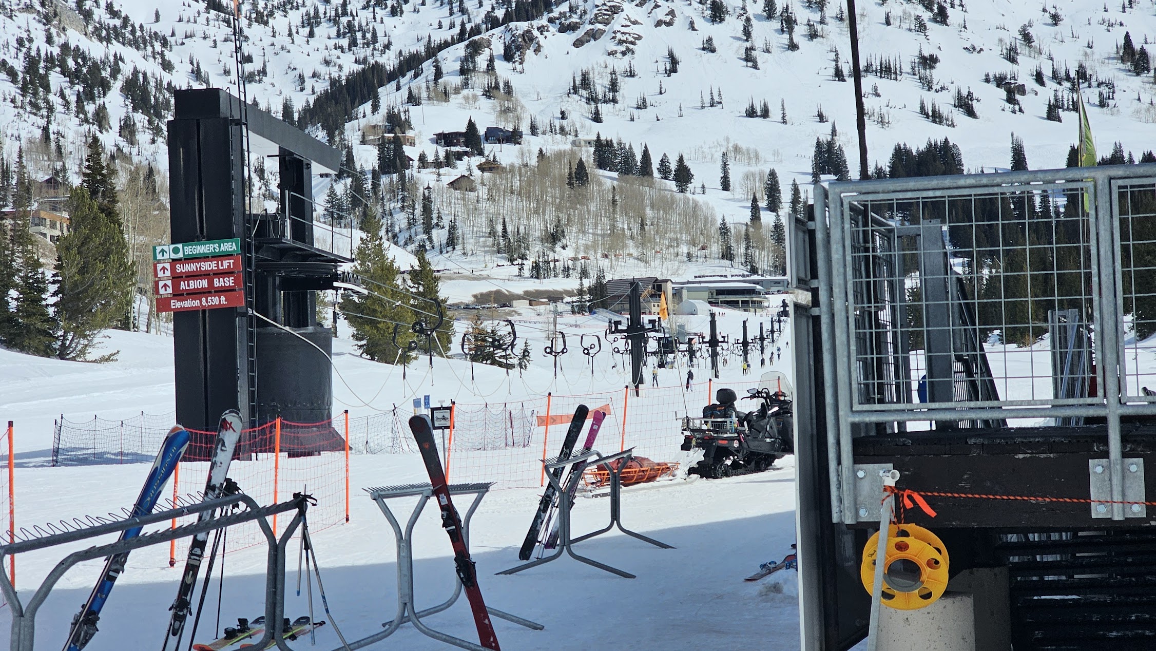 First day on the slopes: lesson area