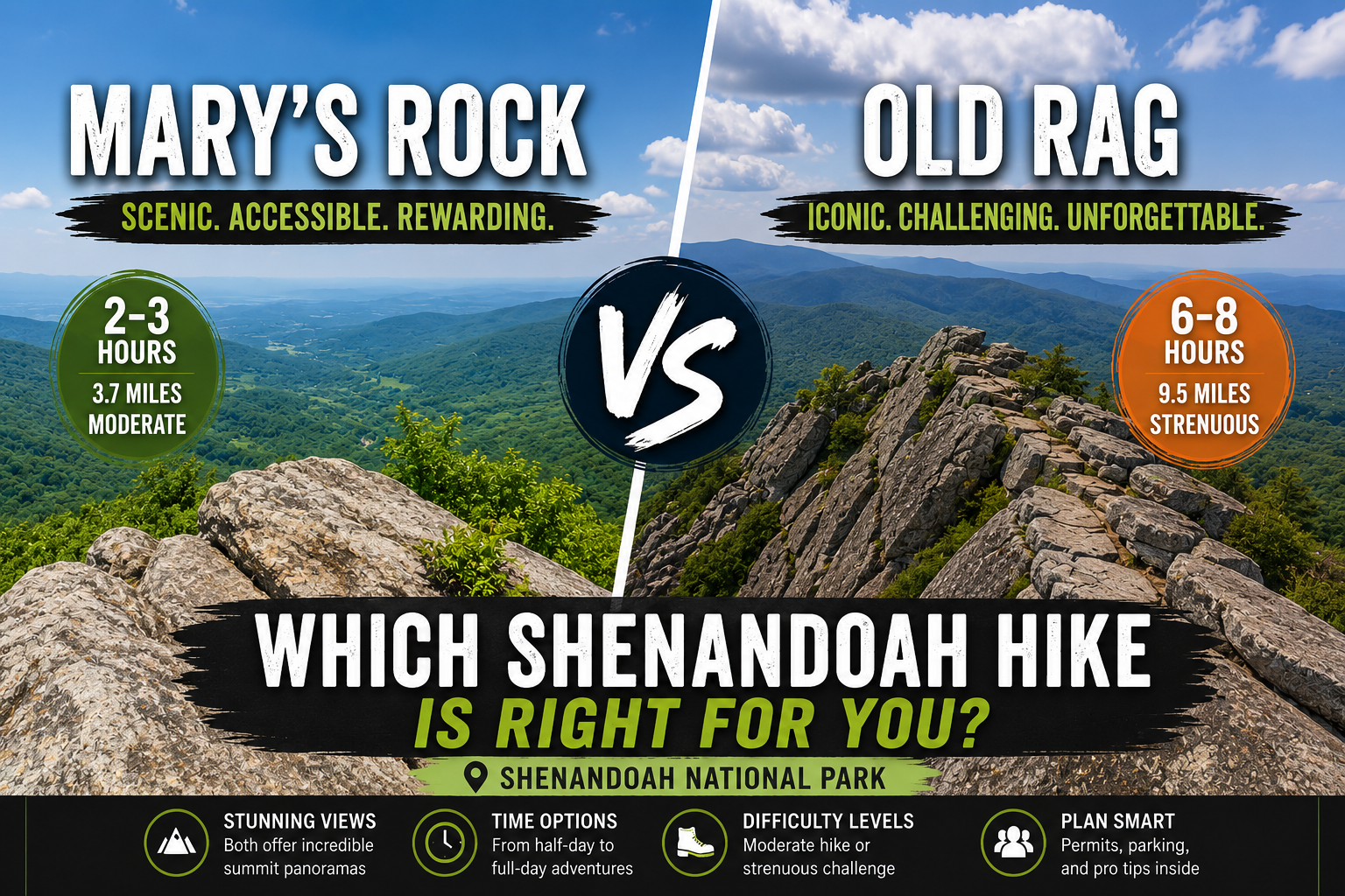 Old Rag vs. Mary’s Rock — which Shenandoah National Park hike is better