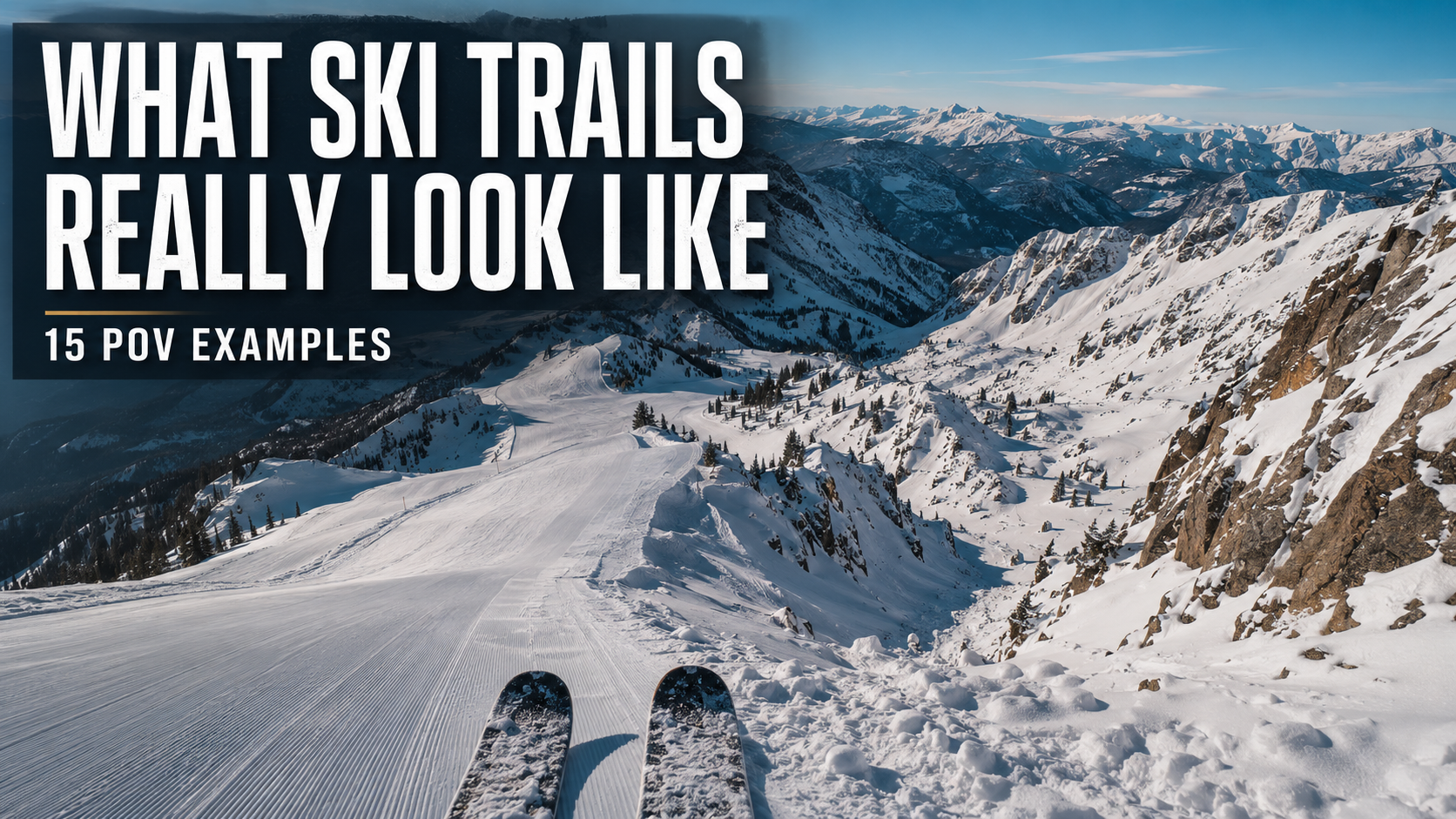 First-person view showing what ski trails really look like