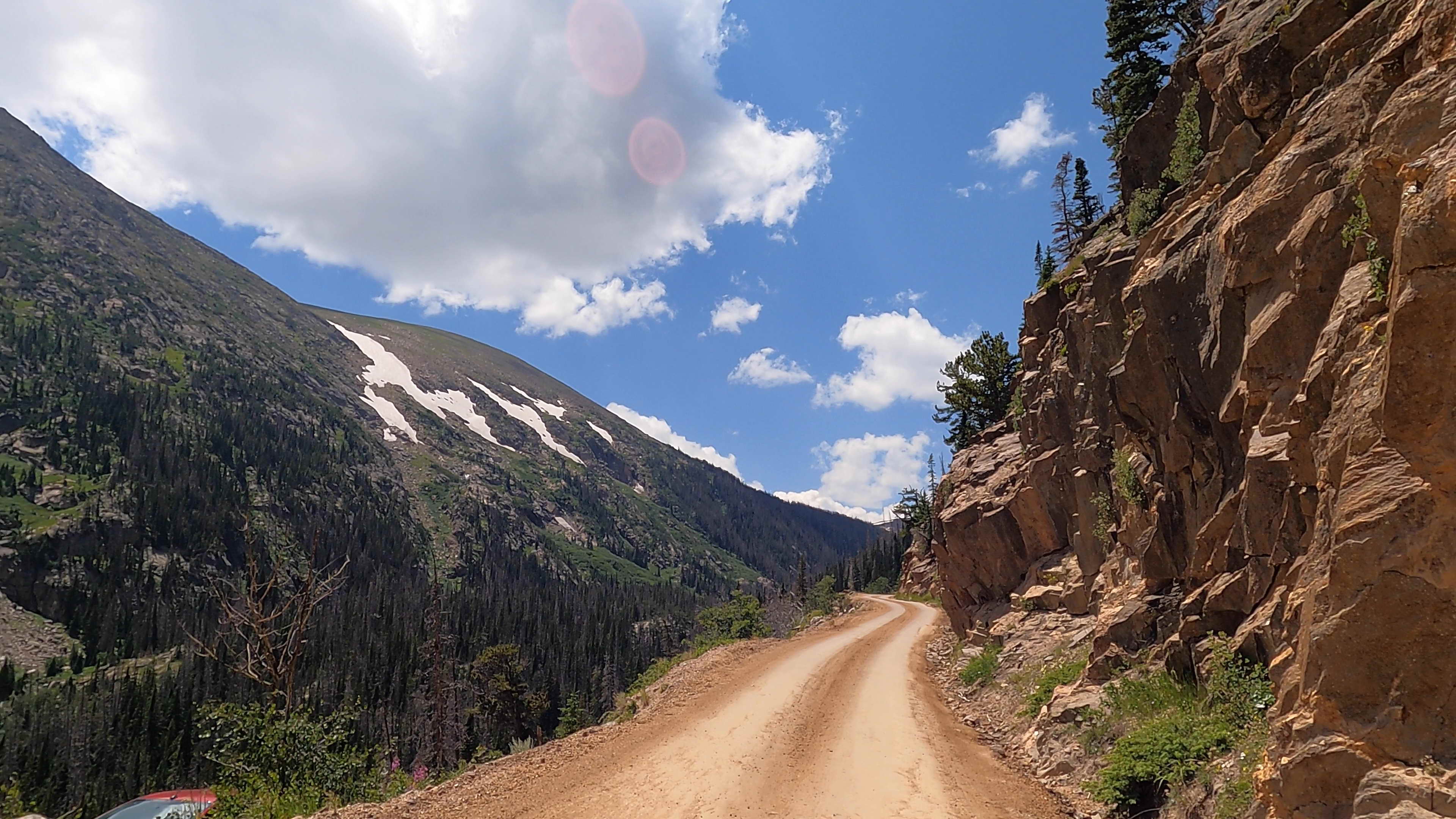 Old Fall River Road scenic drive and nearby hikes in Rocky Mountain National Park